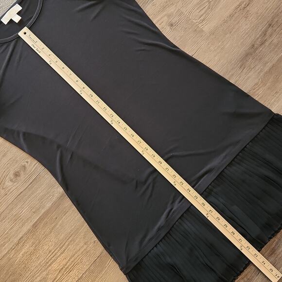 MICHAEL KORS Gorgeous Black Pleated Hem Long Sleeve Dress Large - Picture 10 of 13